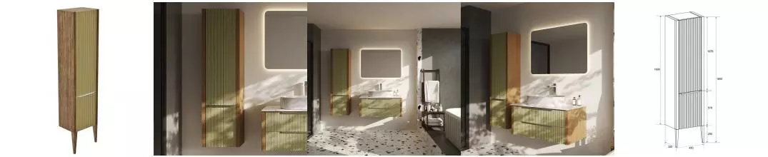 Пенал «ZOV» Валенсия 45 подвесной зелёый тростник универсальный