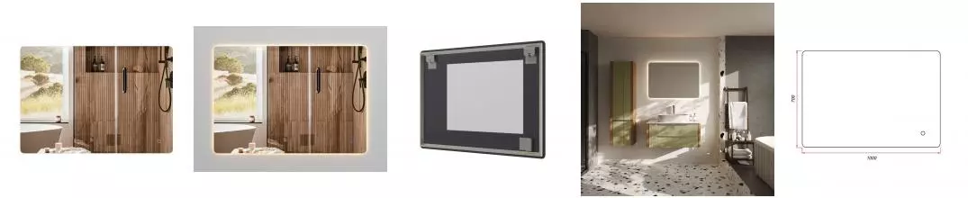 Зеркало «ZOV» 201 100/70 с сенсорным выключателем с подсветкой