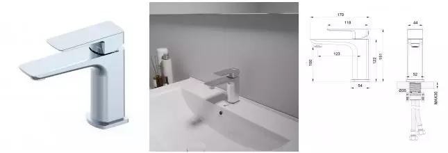 Смеситель для раковины «OLIVEEKA» D OL-139003-CR хром