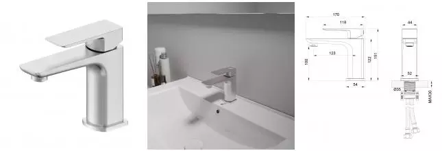 Смеситель для раковины «OLIVEEKA» D OL-139003-BN матовый никель