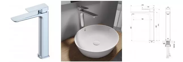 Смеситель для раковины «OLIVEEKA» D OL-239003-CR хром