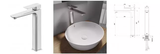 Смеситель для раковины «OLIVEEKA» D OL-239003-BN матовый никель