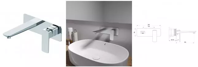 Смеситель для раковины с внутренней частью Oliveeka D OL-869003-CR, хром OL-869003-CR · D, OLIVEEKA, OL-869003-CR