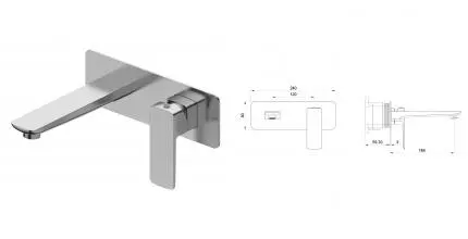 Смеситель для раковины «OLIVEEKA» D OL-869003-BN матовый никель