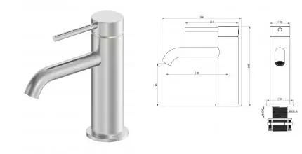 Смеситель для раковины «OLIVEEKA» Y OL-88139017-BN матовый никель Смеситель для раковины «OLIVEEKA» Y OL-88139017-BN матовый никель
