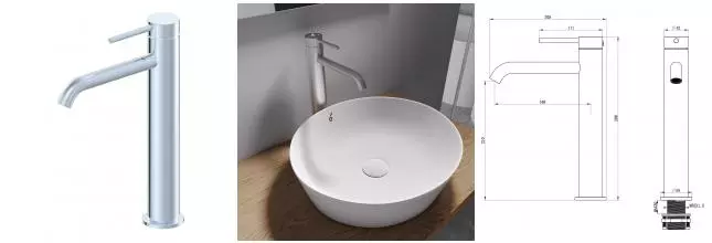 Смеситель для раковины «OLIVEEKA» Y OL-88239017-CR хром