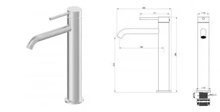 Смеситель для раковины «OLIVEEKA» Y OL-88239017-BN матовый никель