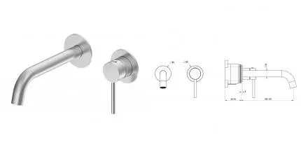 Смеситель для раковины с внутренней частью Oliveeka Y OL-88869017-BN, никель матовый OL-88869017-BN · Y, OLIVEEKA, OL-88869017-BN