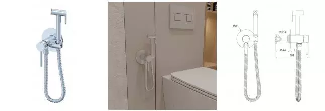 Смеситель с гигиеническим душем «OLIVEEKA» Y OL-829902-CR хром