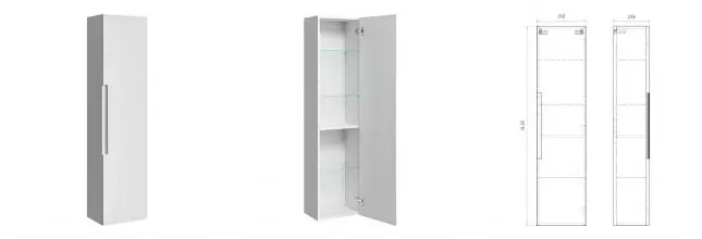 Пенал «Aqwella» Vancouver 35 подвесной белый