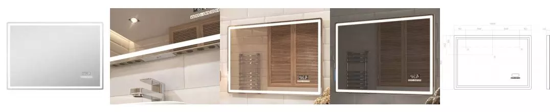 Зеркало «Vigo» Geometry Media 100 с сенсорным выключателем с часами с динамиком bluetooth с подсветкой и подогревом Зеркало «Vigo» Geometry Media 100 с сенсорным выключателем с часами с динамиком bluetooth с подсветкой и подогревом