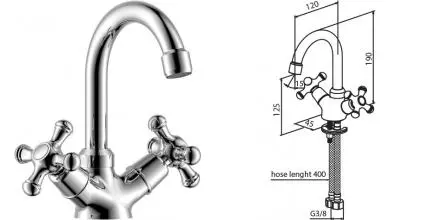 Смеситель для раковины «Damixa» Retro 230210000 хром