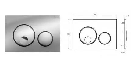 Кнопка смыва «Cezares» RELAX-BTN-01 полимер хром Кнопка смыва «Cezares» RELAX-BTN-01 полимер хром