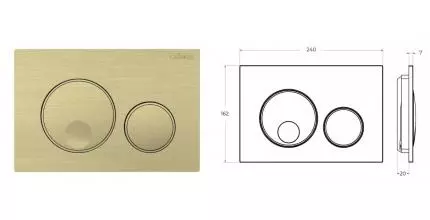 Кнопка смыва «Cezares» RELAX-BTN-BORO пластик брашированное золото Кнопка смыва «Cezares» RELAX-BTN-BORO пластик брашированное золото