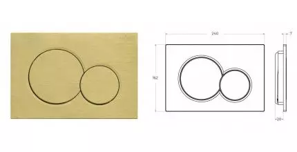 Кнопка смыва «Cezares» STYLUS-BTN-BORO полимер брашированное золото Кнопка смыва «Cezares» STYLUS-BTN-BORO полимер брашированное золото