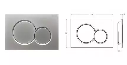 Кнопка смыва «Cezares» STYLUS-BTN-IN полимер сатин Кнопка смыва «Cezares» STYLUS-BTN-IN полимер сатин