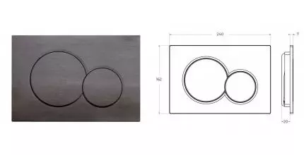 Кнопка смыва «Cezares» STYLUS-BTN-GM полимер оружейная сталь Кнопка смыва «Cezares» STYLUS-BTN-GM полимер оружейная сталь