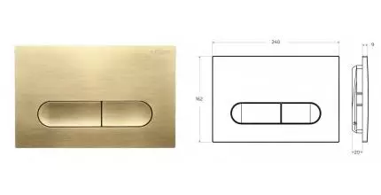 Кнопка смыва «Cezares» LINER-BTN-BORO полимер брашированное золото Кнопка смыва «Cezares» LINER-BTN-BORO полимер брашированное золото