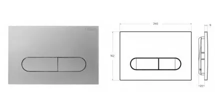 Кнопка смыва «Cezares» LINER-BTN-IN полимер сатин Кнопка смыва «Cezares» LINER-BTN-IN полимер сатин