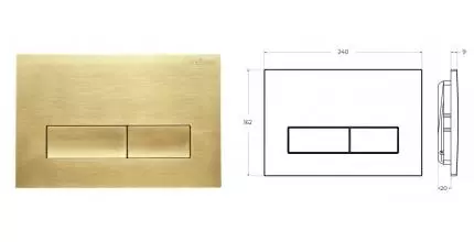 Кнопка смыва «Cezares» SLIDER-BTN-BORO полимер брашированное золото Кнопка смыва «Cezares» SLIDER-BTN-BORO полимер брашированное золото