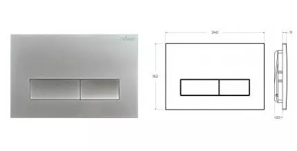 Кнопка смыва «Cezares» SLIDER-BTN-IN полимер сатин Кнопка смыва «Cezares» SLIDER-BTN-IN полимер сатин