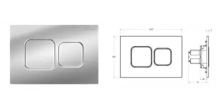 Кнопка смыва пневматическая «Cezares» PN2-BTN-01 полимер хром Кнопка смыва пневматическая «Cezares» PN2-BTN-01 полимер хром