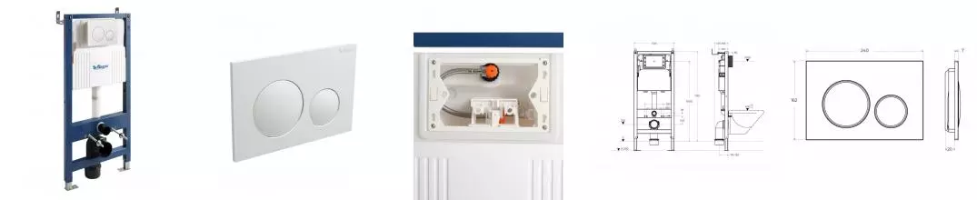 Инсталляция для унитаза с кнопкой «Belbagno» BB-101-M-BC Инсталляция для унитаза с кнопкой «Belbagno» BB-101-M-BC