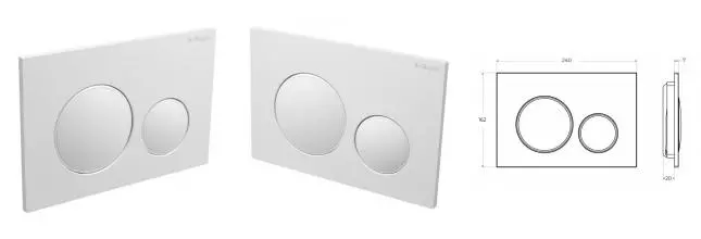 Кнопка смыва «Belbagno» BB-17C-BL пластик белая Кнопка смыва «Belbagno» BB-17C-BL пластик белая