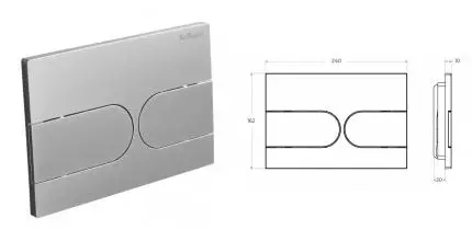 Кнопка смыва «Belbagno» BB-11-IN пластик сатин