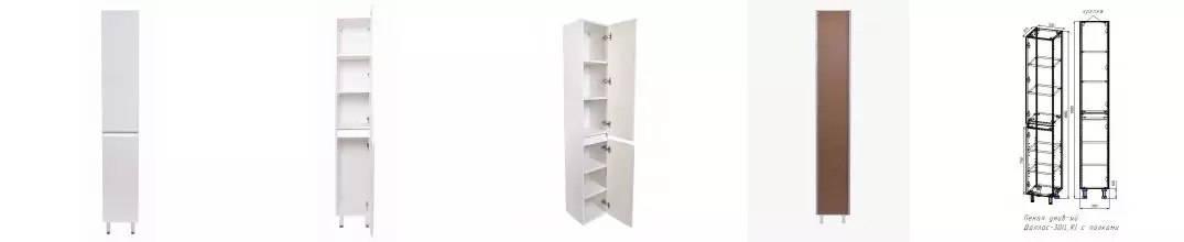 Пенал «Style Line» Даллас 30 белая правый