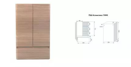 Подвесной шкаф «Style Line» Атлантика 100 подвесной ясень перламутр Подвесной шкаф «Style Line» Атлантика 100 подвесной ясень перламутр