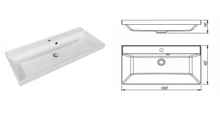 Раковина «Флорентина» Asti 100/45 искусственный камень жасмин