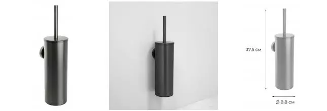 Ёршик для унитаза «Fixsen» Hotel FX- 31013F на стену графит