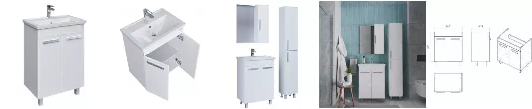 Тумба с раковиной «Grossman» Нео 70 (краска) (Фостер 70) белая Тумба с раковиной «Grossman» Нео 70 (краска) (Фостер 70) белая