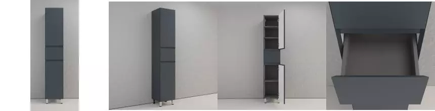 Пенал «Style Line» Манхэттен 36 графит правый