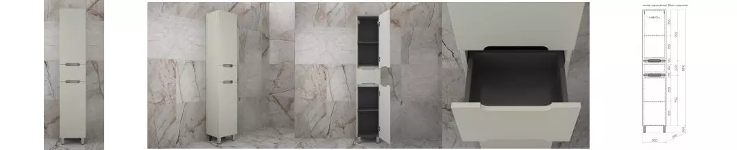 Пенал «Style Line» Матис 36 олива правый