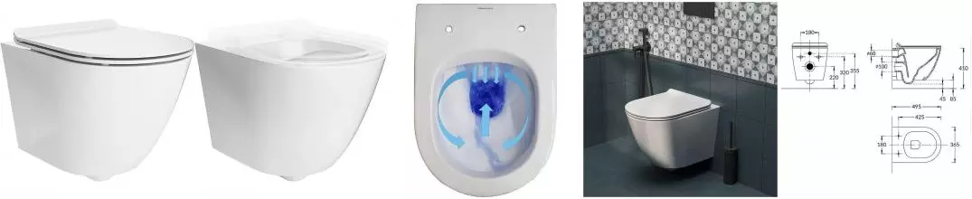 Подвесной унитаз безободковый «Kerama Marazzi» Sfera SF.wc.02/KMDP.seat.00\WHT белый с сиденьем дюропласт с микролифтом белое Подвесной унитаз безободковый «Kerama Marazzi» Sfera SF.wc.02/KMDP.seat.00\WHT белый с сиденьем дюропласт с микролифтом белое