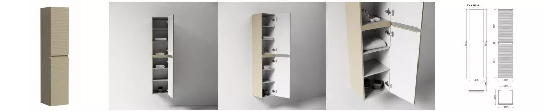 Пенал «Sancos» Folk 35 подвесной капучино универсальный