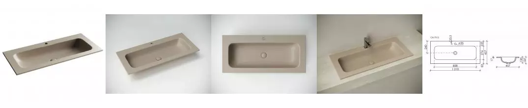 Раковина накладная Grace с отверстием под смеситель 1010*457*137 мм CN7013MC · Sancos, CN7013MC