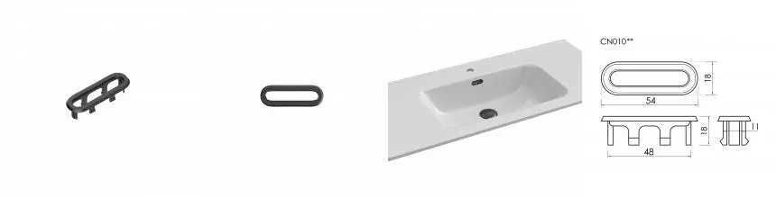 Обрамление перелива для раковины CN010MB · Sancos, CN010MB  