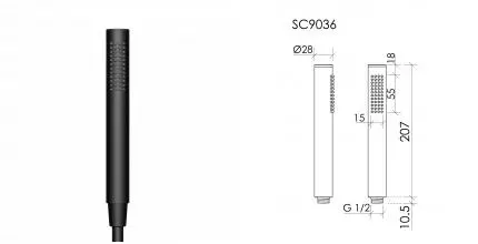 Душевая лейка SANCOS Stick SC9036MB · Stick, Sancos, SC9036MB