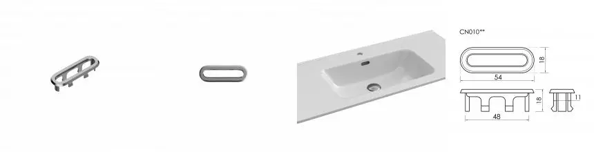 Обрамление перелива для раковины CN010GG · Sancos, CN010GG