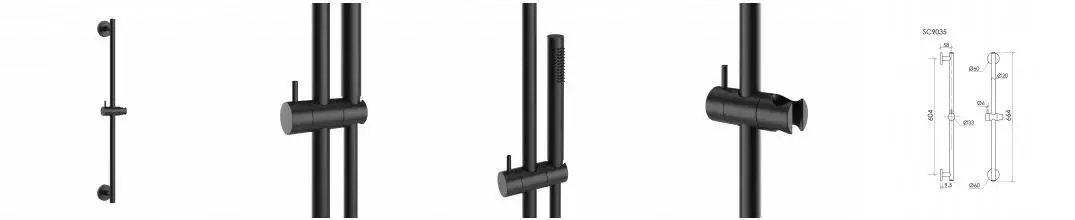 Душевая штанга SANCOS из латуни SC9035MB · без серии, Sancos, SC9035MB