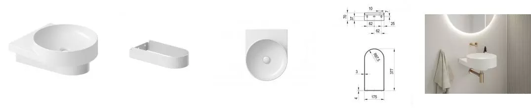 Консоль «Ravak» Yard 40 (Yard 40/50 без отв белая) подвесная белая Консоль «Ravak» Yard 40 (Yard 40/50 без отв белая) подвесная белая