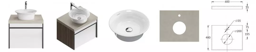 Тумба с раковиной «Kerama Marazzi» Modula 60 (Canaletto 40/40) столешница Про Чементо 60 бежевая матовая подвесная арабика Тумба с раковиной «Kerama Marazzi» Modula 60 (Canaletto 40/40) столешница Про Чементо 60 бежевая матовая подвесная арабика