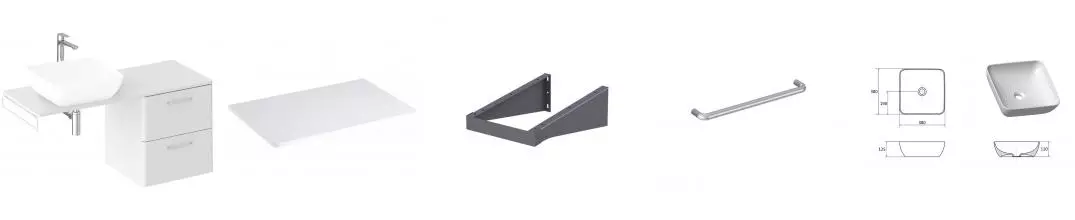 Тумба с раковиной «Ravak» SD Balance II 60 (Uni Slim S 38) подвесная белый универсальная Тумба с раковиной «Ravak» SD Balance II 60 (Uni Slim S 38) подвесная белый универсальная