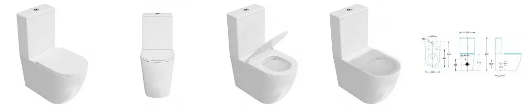 Унитаз компакт безободковый «Kerama Marazzi» Sfera (SF.wc.01/SF.cis.01) белый с сиденьем с микролифтом белое Унитаз компакт безободковый «Kerama Marazzi» Sfera (SF.wc.01/SF.cis.01) белый с сиденьем с микролифтом белое