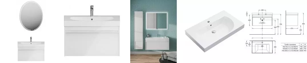 Мебель для ванной подвесная «Kerama Marazzi» Modula 80 с 1 ящиком белая глянцевая Мебель для ванной подвесная «Kerama Marazzi» Modula 80 с 1 ящиком белая глянцевая