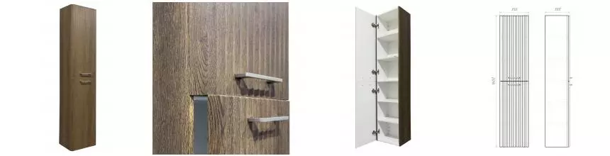 COMFORTY. Шкаф-колонна "Ангара-35" дуб тёмно-коричневый 00-00019358 · Ангара, Comforty, 00-00019358