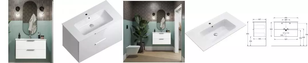 Мебель для ванной подвесная «Kerama Marazzi» Piano Forte 85 белый глянец Мебель для ванной подвесная «Kerama Marazzi» Piano Forte 85 белый глянец